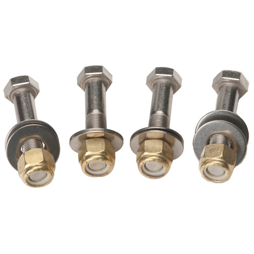 SeaStar Jack Plate Mounting Bolt Kit (Includes 4 each Stainless Steel Bolts, Brass Nylock Nuts and Washers)