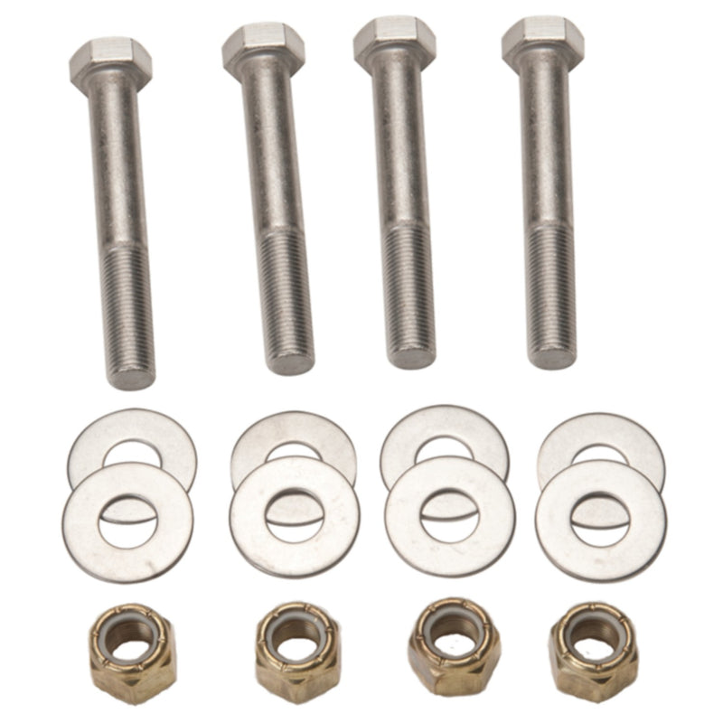 SeaStar Jack Plate Mounting Bolt Kit (Includes 4 each Stainless Steel Bolts, Brass Nylock Nuts and Washers)