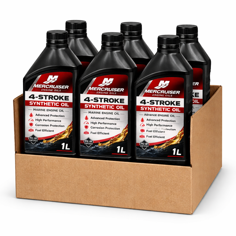 Mercruiser 4-Stroke Synthetic Oil 1L - OEM Part 8M0078641
