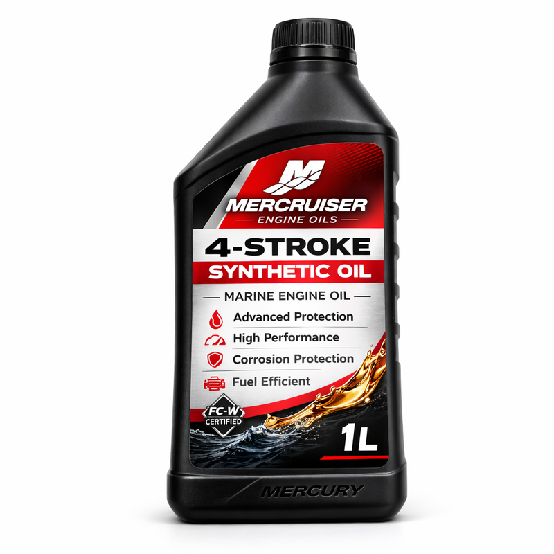 Mercruiser 4-Stroke Synthetic Oil 1L - OEM Part 8M0078641