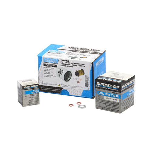 Quicksilver 8M0222222 100 Hour Maintenance Kit, Yamaha F75/F90, F90B & VF90 and F115
