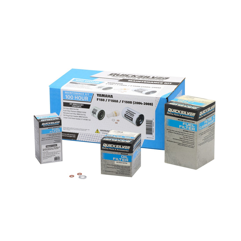 Quicksilver 8M0222281 100 Hour Maintenance Kit, Yamaha F150/F150A/F150B