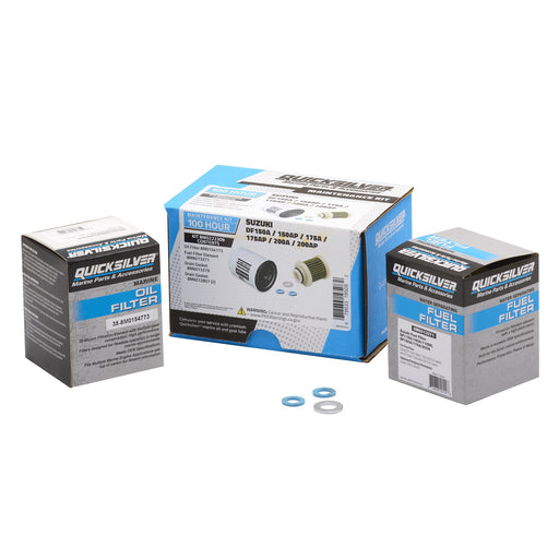 Quicksilver 8M0222309 100 Hour Maintenance Kit, Suzuki DF150A/150AP/175A/175AP/200A/200AP