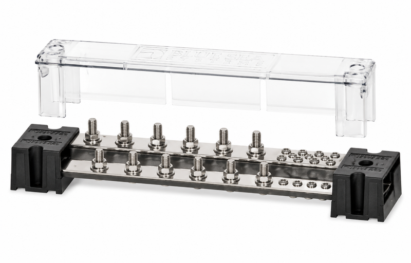 Blue Sea Systems PowerBar 1000 Busbar with Cover – 12 x 3/8” Studs – BSS-1991