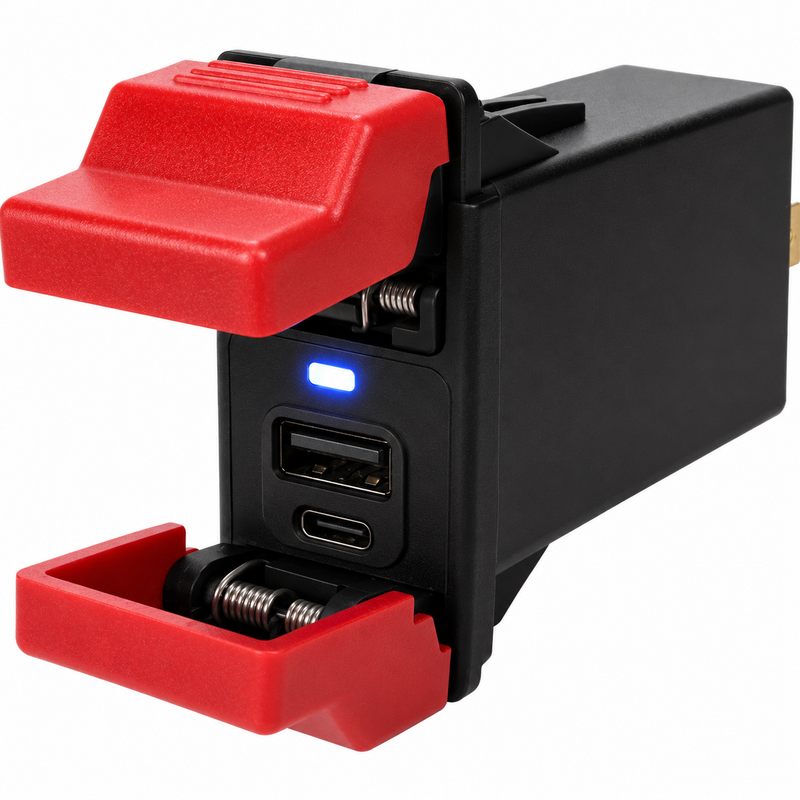 Sea-Dog — Dual USB-C & USB 3.0 Rocker Style Power Socket — 354-4265451