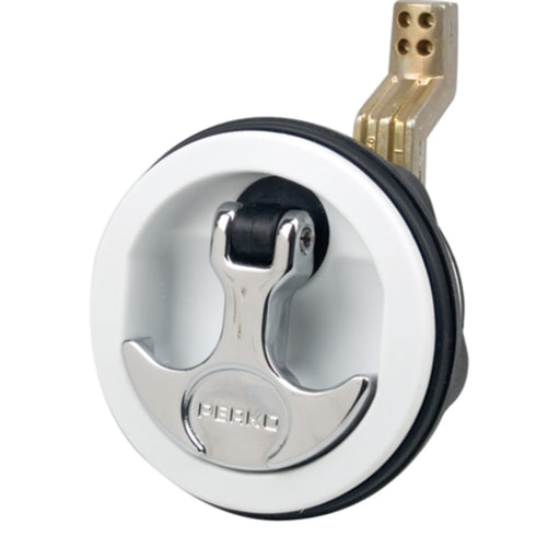 Hatch Pulls Flush Lock, White