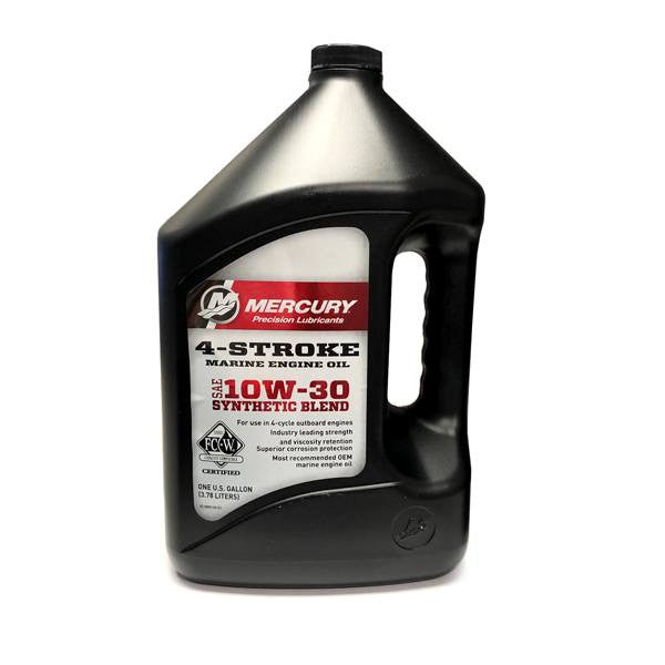 Mercury 4-Stroke Synthetic Blend Marine Oil 10W-30 1 Gallon 8M0149213