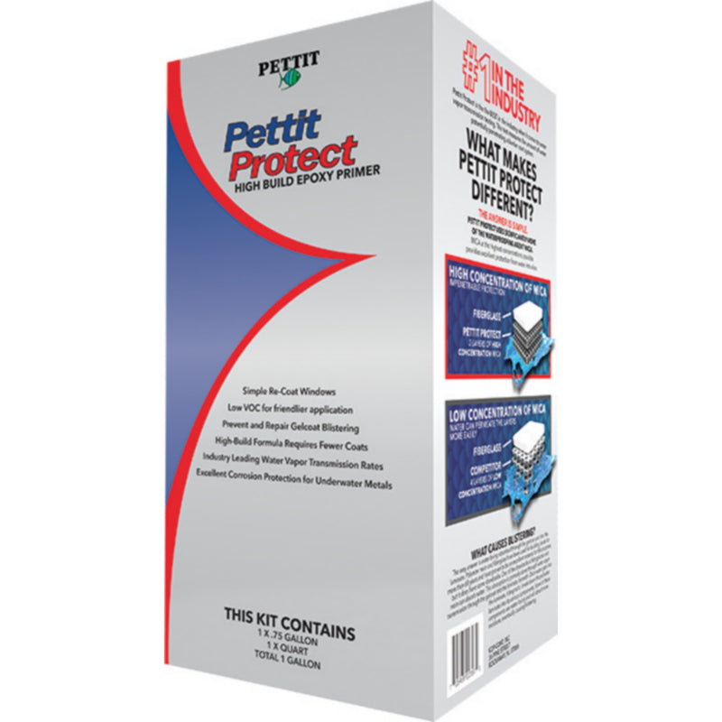 Pettit Protect® 47004701CAG High Build Epoxy Primer, Gray Qt. Kit