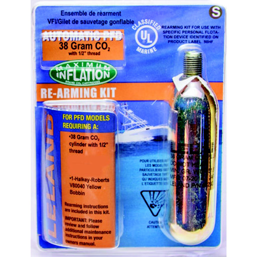 Leland V9500086202Z Rearm Kit-Auto-38G, 1/2" Threaded 38-Gram Co2 For Automatic PFD