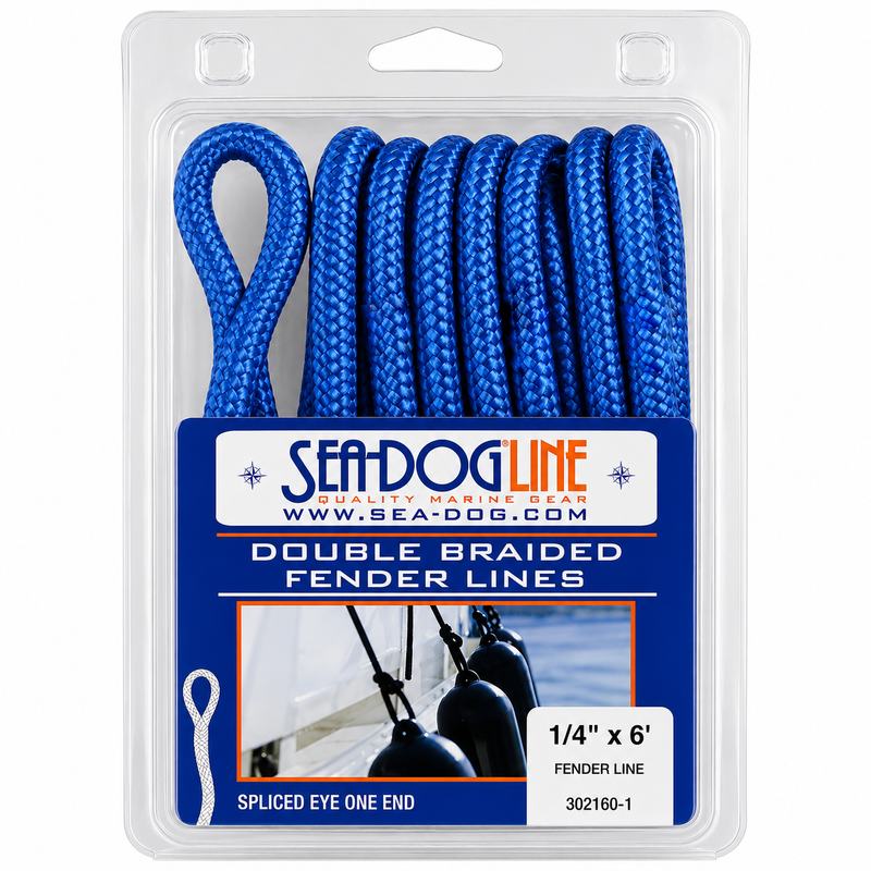 Sea-Dog Fender Line 1/4" x 6' Blue