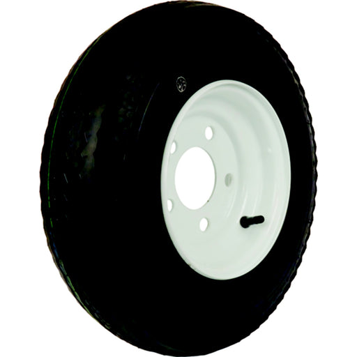 Loadstar Bias Tire and Wheel (Rim) Assembly K353 480-12 5 Hole 4 Ply, White, Conventional