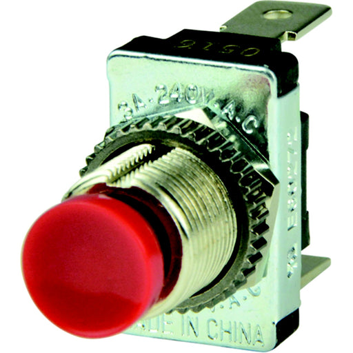 BEP 1001401 Momentary Contact Switch Off–(On), Red