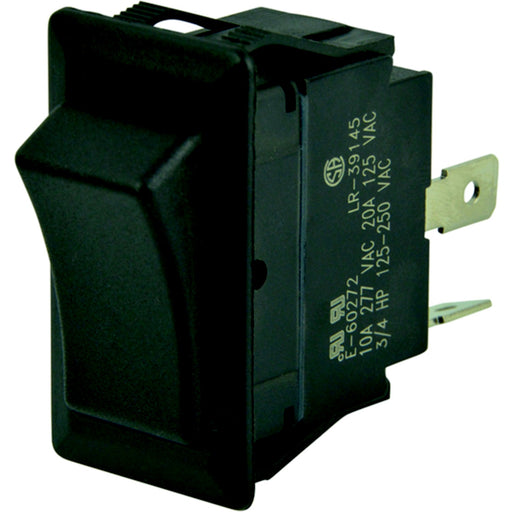 BEP 1001709 Rocker Switch, Off-(On), SPST, 1/4" Blade Terminals