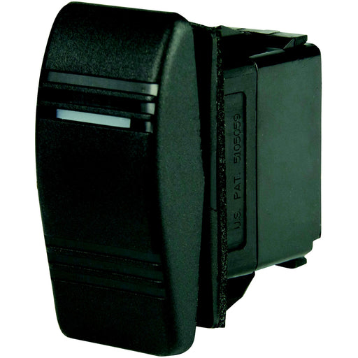 BEP 1001805 Weather Resistant Contura Rocker Switch, On-Off-(On), SPDT, 1/4" Blade Terminals, Illuminated Amber