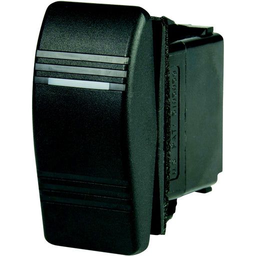 BEP 1001807 Weather Resistant Contura Rocker Switch, On-Off-(On), DPDT, 1/4" Blade Terminals, Illuminated Amber