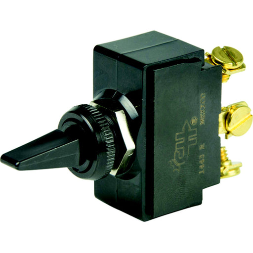 BEP 1001905 Plastic Handle Toggle Switch, On-Off-On, DPDT, 1/4" Blade Terminals