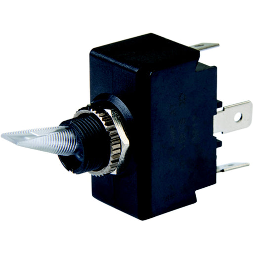BEP 1001906 Illuminated Toggle Switch, Off-On, SPST, 1/4" Blade Terminals, Illuminated Red