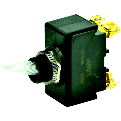 BEP 1001908 Illuminated Toggle Switch, Off-On, SPST, #6–32 Screw Terminals, Illuminated Red