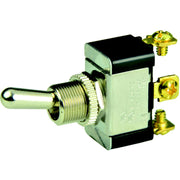 BEP 1002015 Chrome Plated Toggle Switch, On-Off-(On), SPDT, #6–32 Screw Terminals