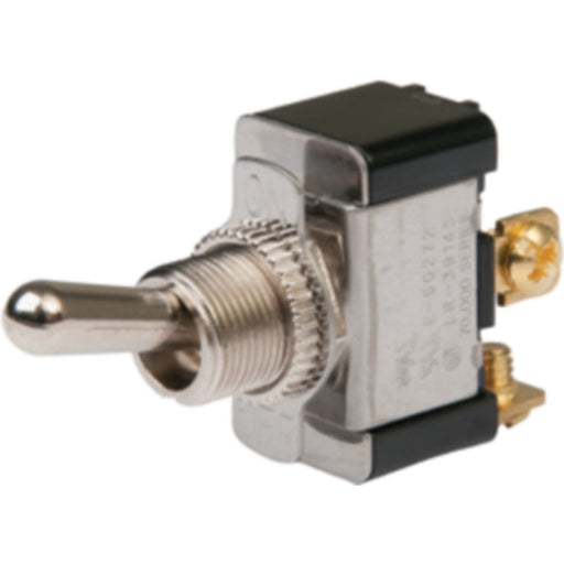 BEP 1002024 Chrome Plated Toggle Switch, Off-On, SPST, #6–32 Screw Terminals
