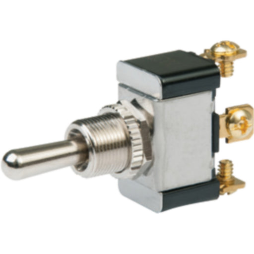 BEP 1002025 Chrome Plated Toggle Switch, Off-On, SPST, #6–32 Screw Terminals
