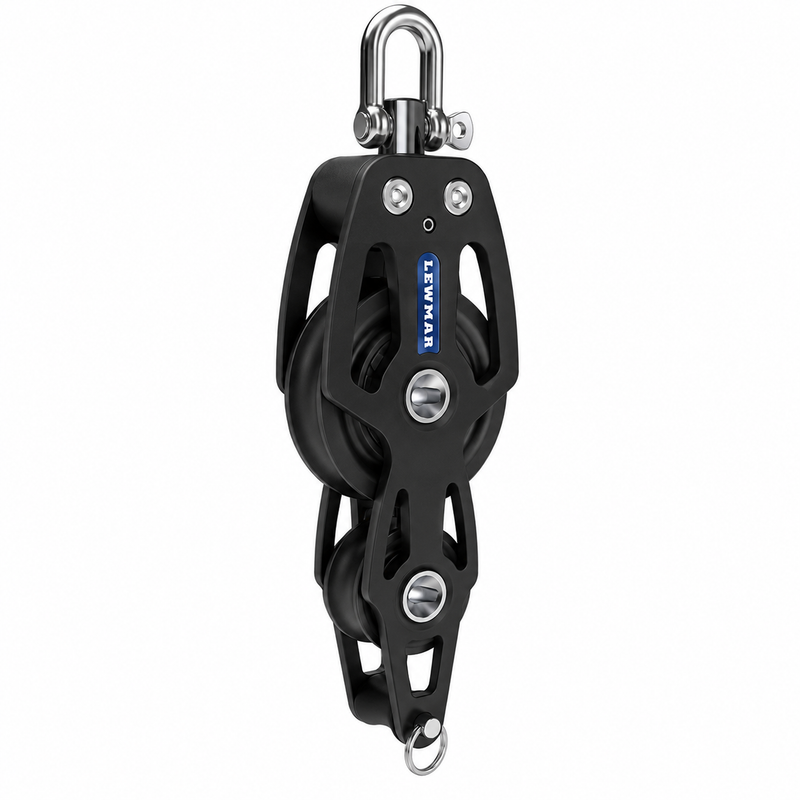 Lewmar 72mm HTX Fiddle Block with Becket – Black | 29197234