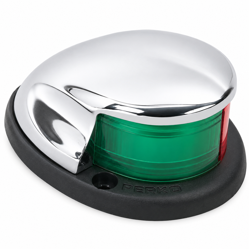 Perko 0227DP0CHR Combination Bow Light – Chrome, Red/Green, 12V, USCG Certified