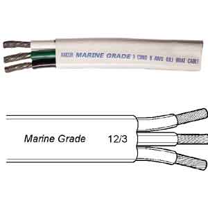 14/3 100'WHT TINBTCBL WT/GR/BK