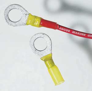Ancor Heat Shrink Ring Terminal - (3) 22-18 1/4in Heat Sk Ring | 310403
