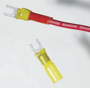 Ancor Heat Shrink Spade Connect - H/sk Flngd SPADE12-10#10 100PK | 315399