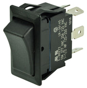 BEP 1001712 non-illuminated DPDT rocker switch, maintained On-Off-On.
