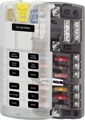 Blue Sea Systems Split Bus Fuse Block 12-Circuit ATO/ATC (BSS 5032)