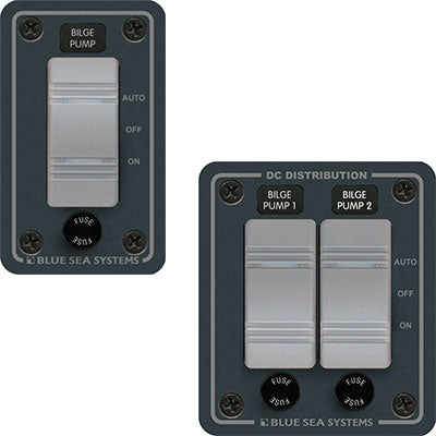 Blue Sea Systems Bilge Switch Panels - Panel H2O 12/24V BILGEPUMPX2HZ | 8664