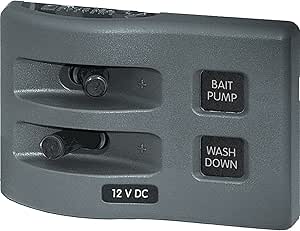 Blue Sea Systems WeatherDeck Water Resistant DC Panel 2-Position Grey (BSS 4302)
