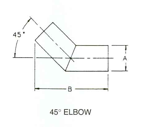 45*FIBERGLASS ELBOW 3inin in