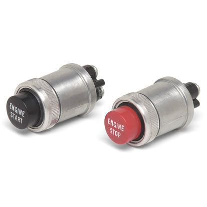 Cole Hersee Start Buttons - Eng Strt Btn Mom Black 12/24V | 90047-01