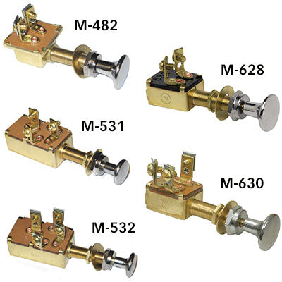 Cole Hersee Pursh-pull Switches - P-p Sw 12V10A6/35 Spst On-off | M-628