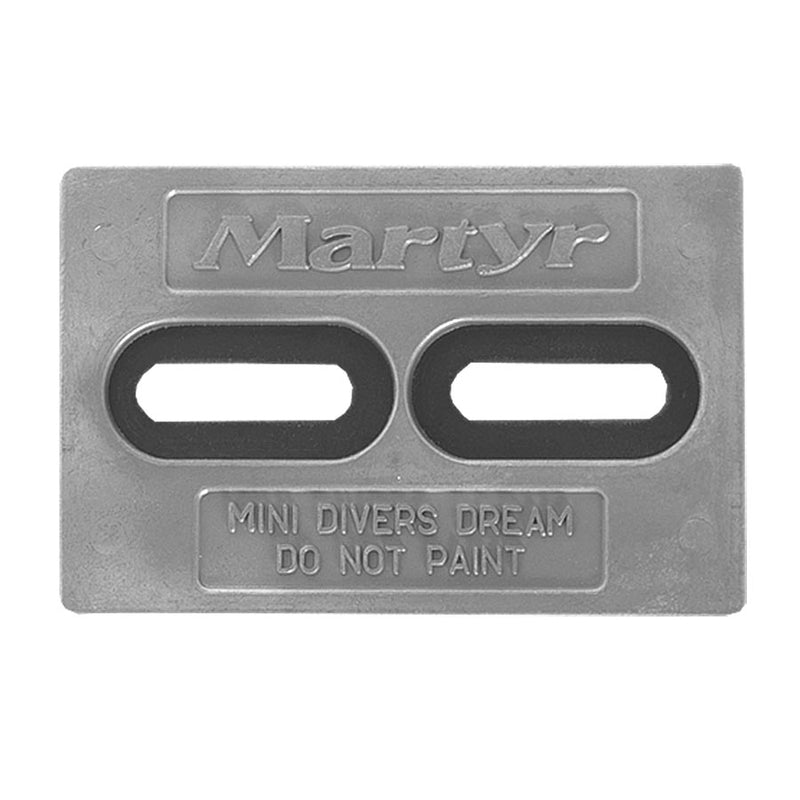 Martyr Zinc Diver's Dream Hull Anode 1/2" x 4" x 6" CMT-DIVERMINI