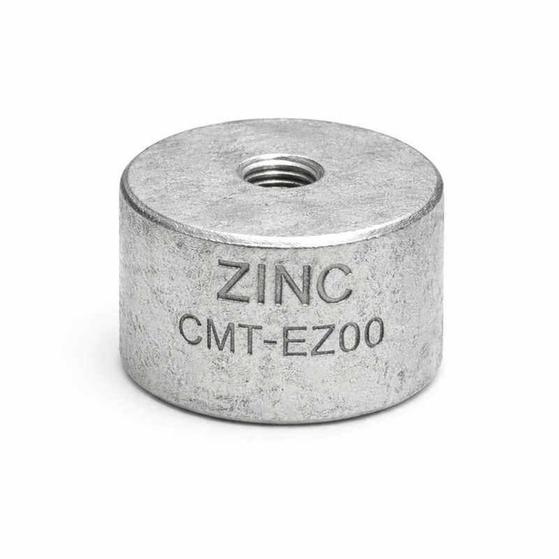 Zinc Anode for E00 - 1/4" UNC Thread - Marine Corrosion Protection