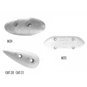 Martyr Teardrop Hull Anodes - Al Tear Drop 5-1/4" X 2" | T21A