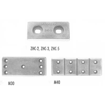 Martyr Bolt-on Hull Anodes - Zn Hull Anode 8" X 4" | ZHC5AZ