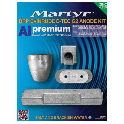 Martyr BRP Evinrude Anode Kits - Mg Brp/evinrude Etec G2 Kit | ETECG2KITM