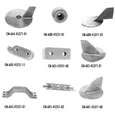 Martyr Yamaha Anodes - Al Yamaha Trim Tab Anode | 69L4537100A