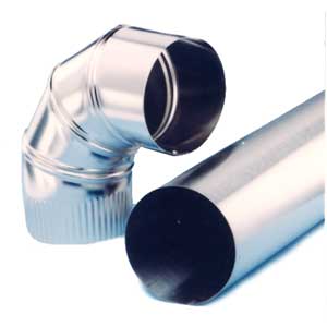 Dickinson SS Elbows & Flue Pipes - 3"X 22" S S Stove Pipe | 16-000