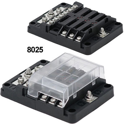 EGIS Rt Fuse Blocks - Rt Fuse Block 6 Pos LED Indic | 8028