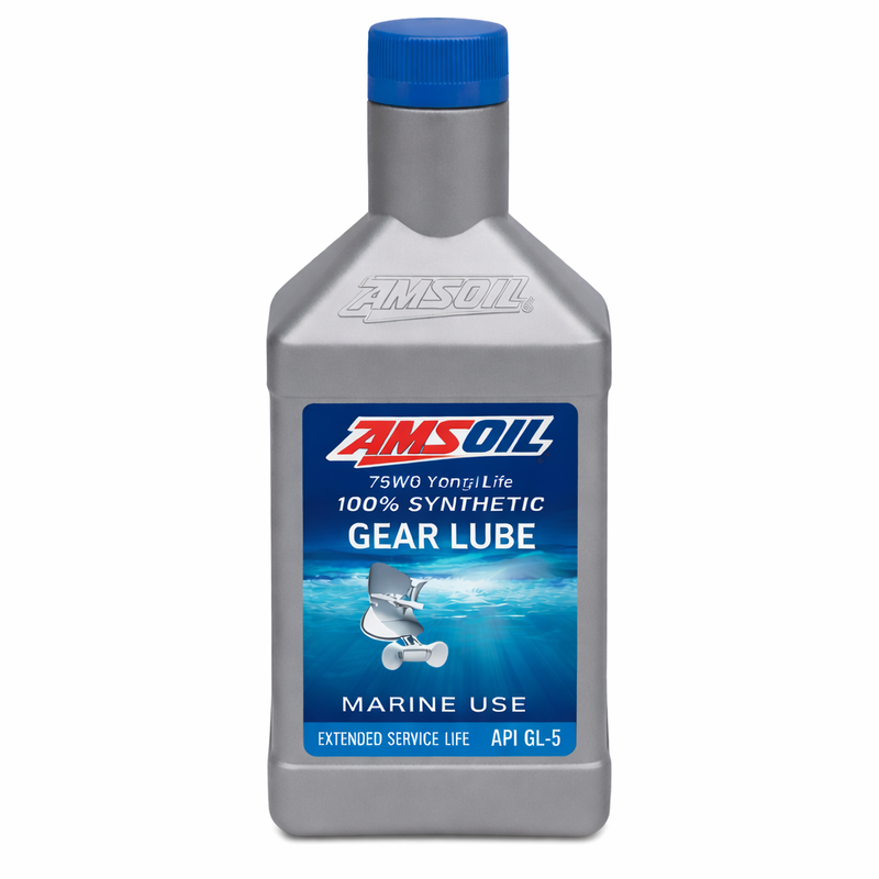 AMSOIL 75W-90 Long Life 100% Synthetic Gear Lube — 1 Qt, Extended Drain, Differential/Gearbox | FGRQTC