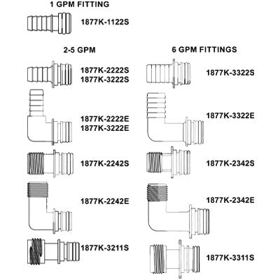 1/2 ELBOW FITTING 90DEG-2P/G