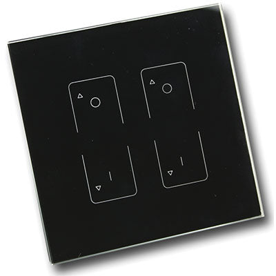 Lunasea Dual Zone Rf Dimmer - Dual Zone Touch Glass Remote | LLB-45RX-91-00