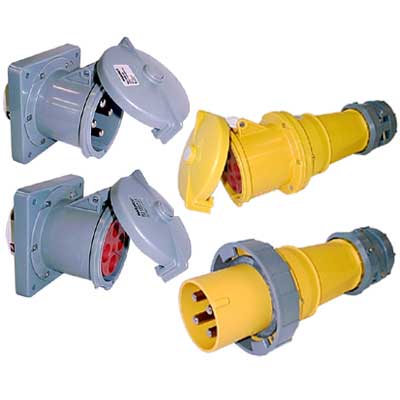 Marinco 125V/250V 3POLE 4 Wire - Receptacle 100-AMP 125/250V | M4100R12