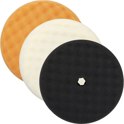 Mirka Quick Disconnect Pads - 8" Qick Disc. Black Waffle Polsh | MPADBF-8QD